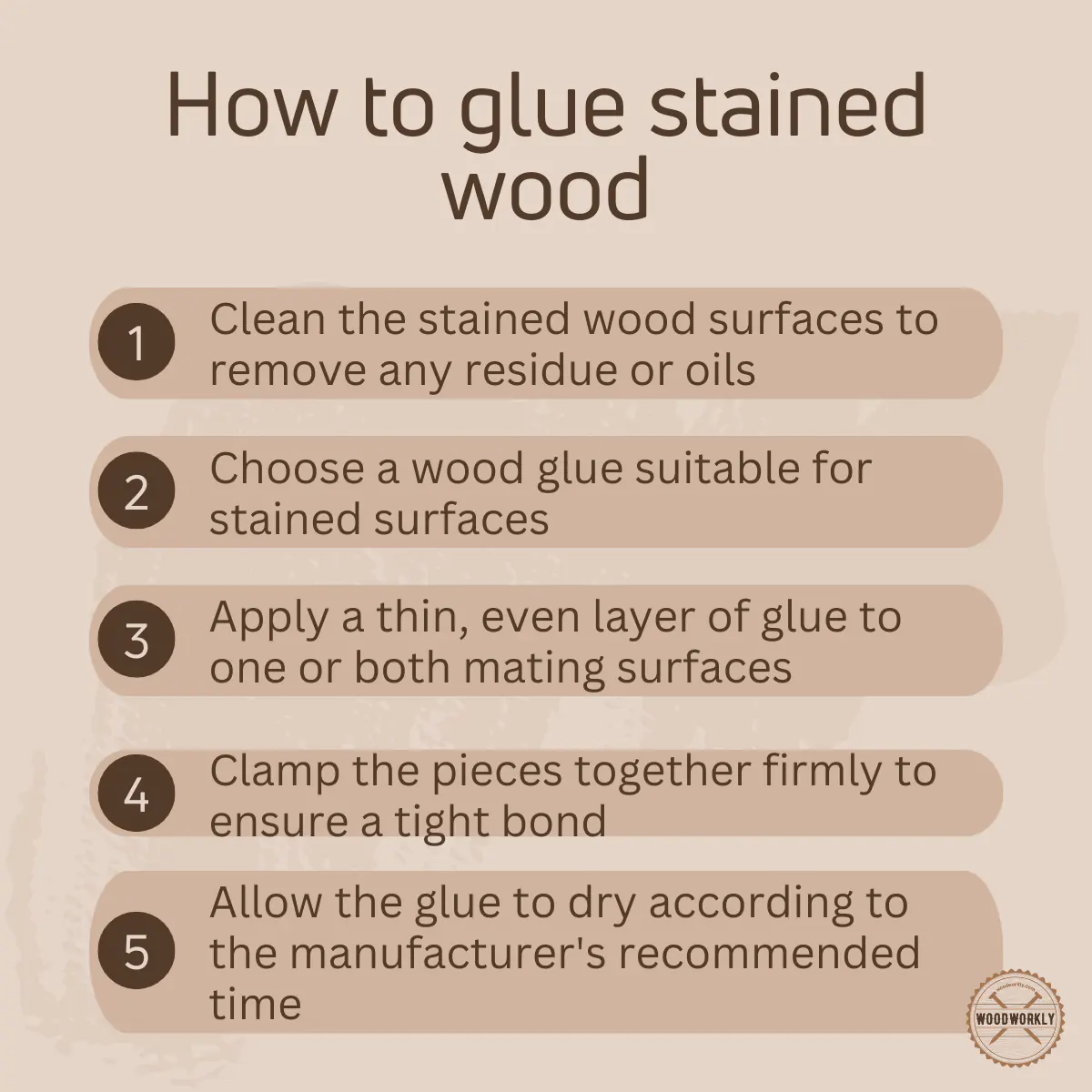How to glue stained wood