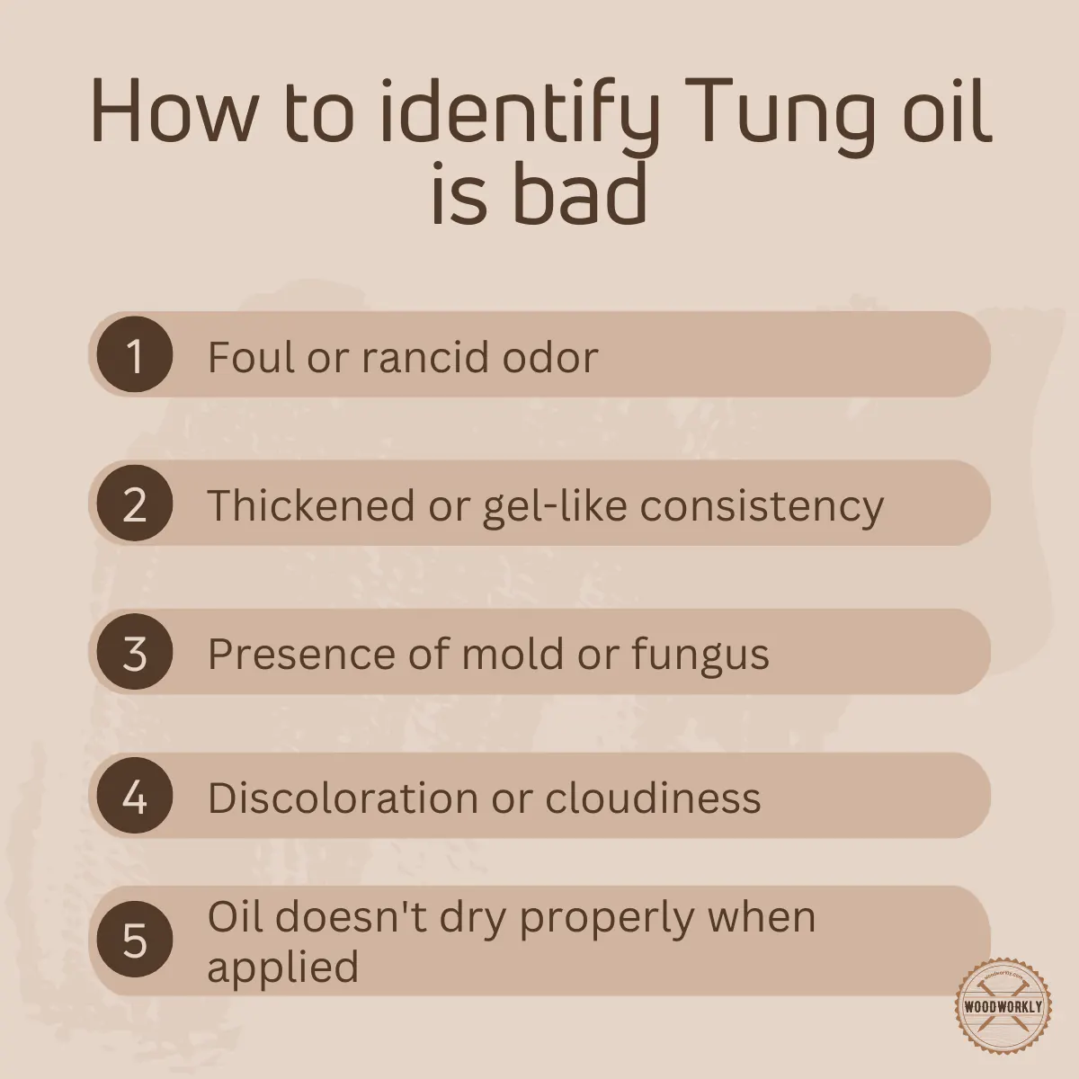 How to identify Tung oil is bad