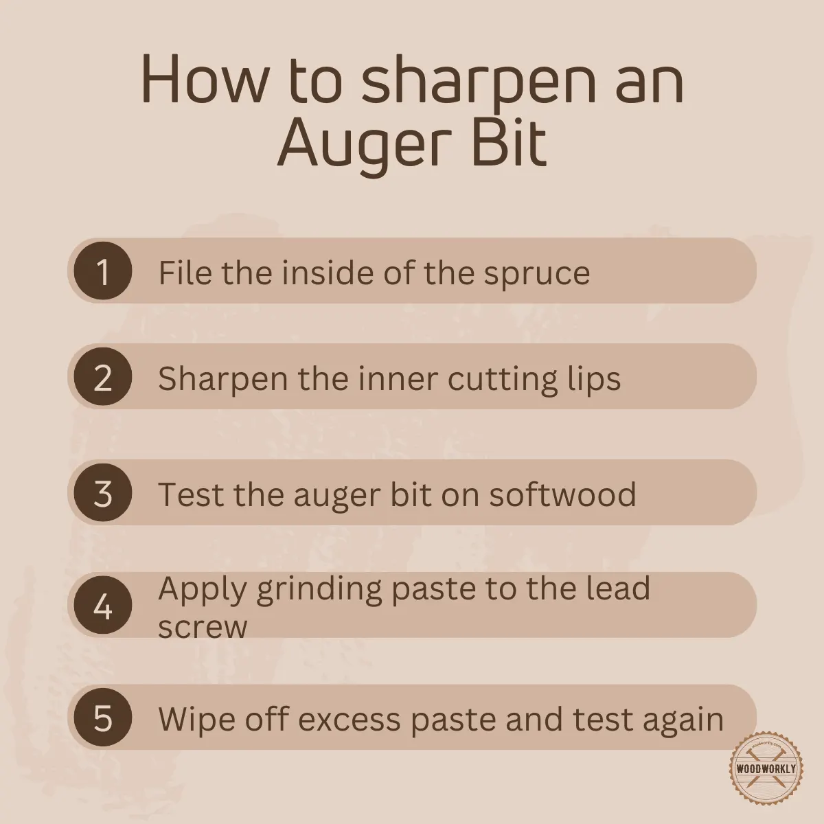 How to sharpen an Auger Bit