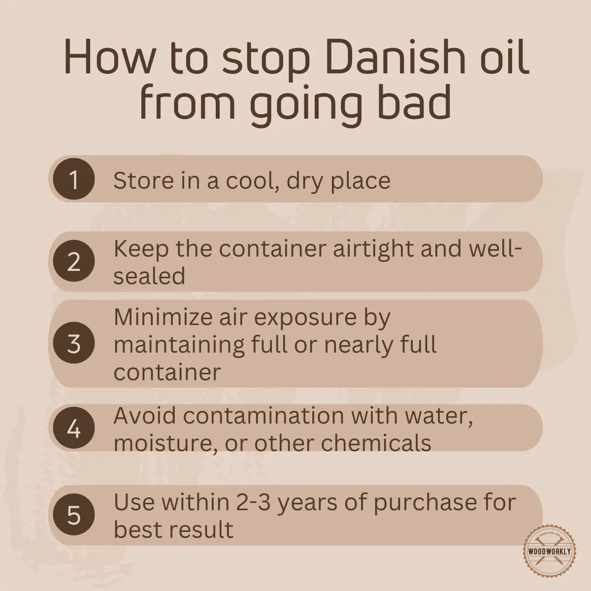 How to stop Danish oil from going bad