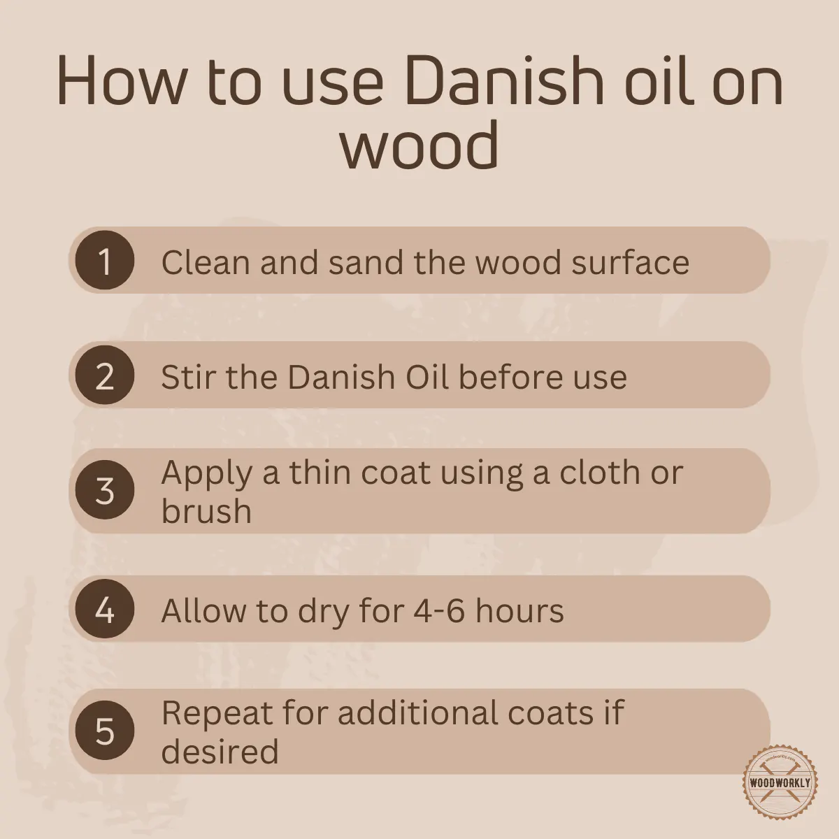 How to use Danish oil on wood
