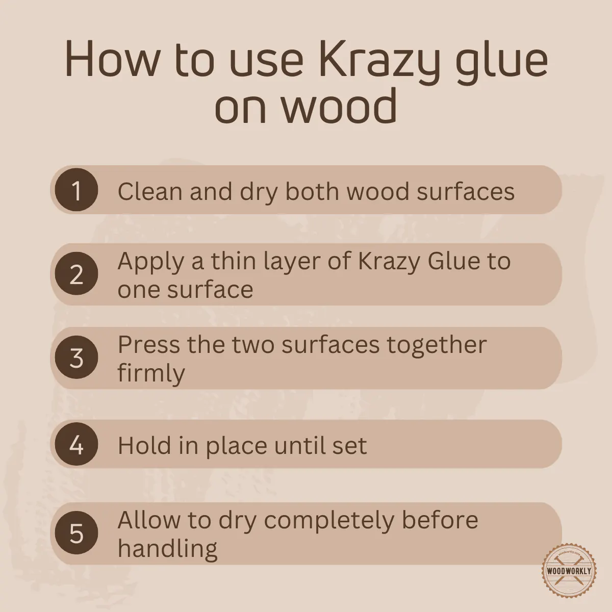 How to use Krazy glue on wood