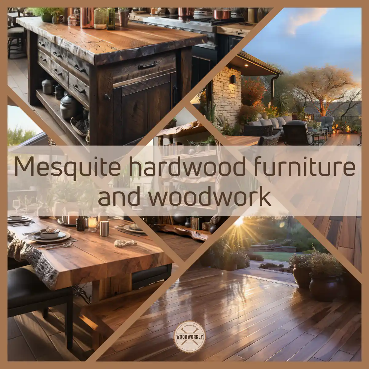 Mesquite hardwood furniture and woodwork