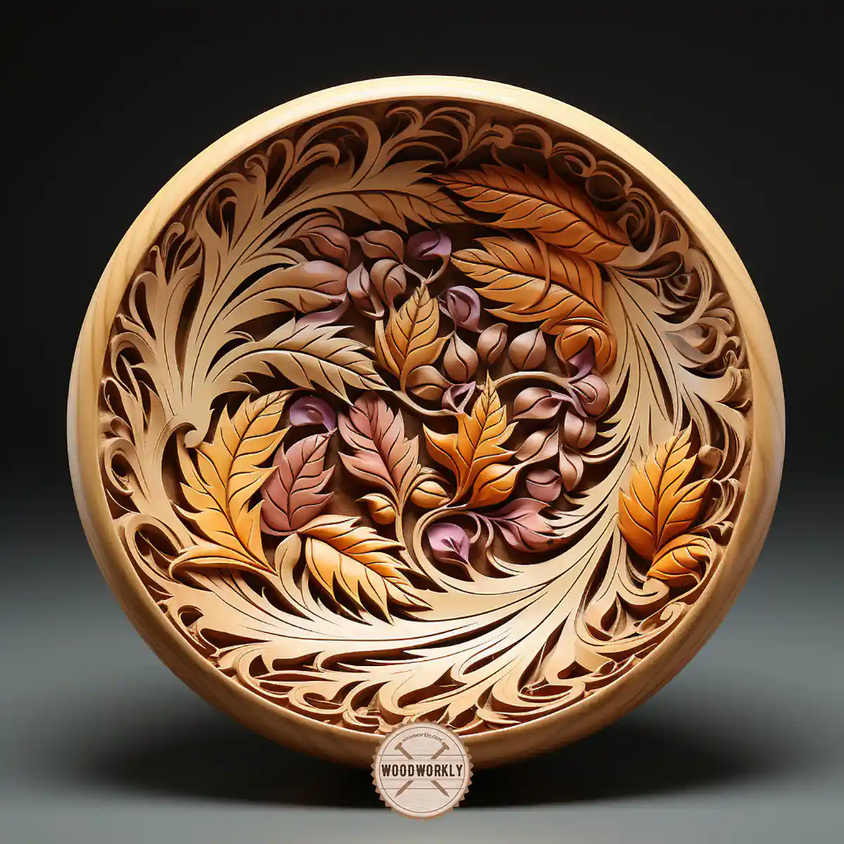 Pine wood kitchen bowl carving