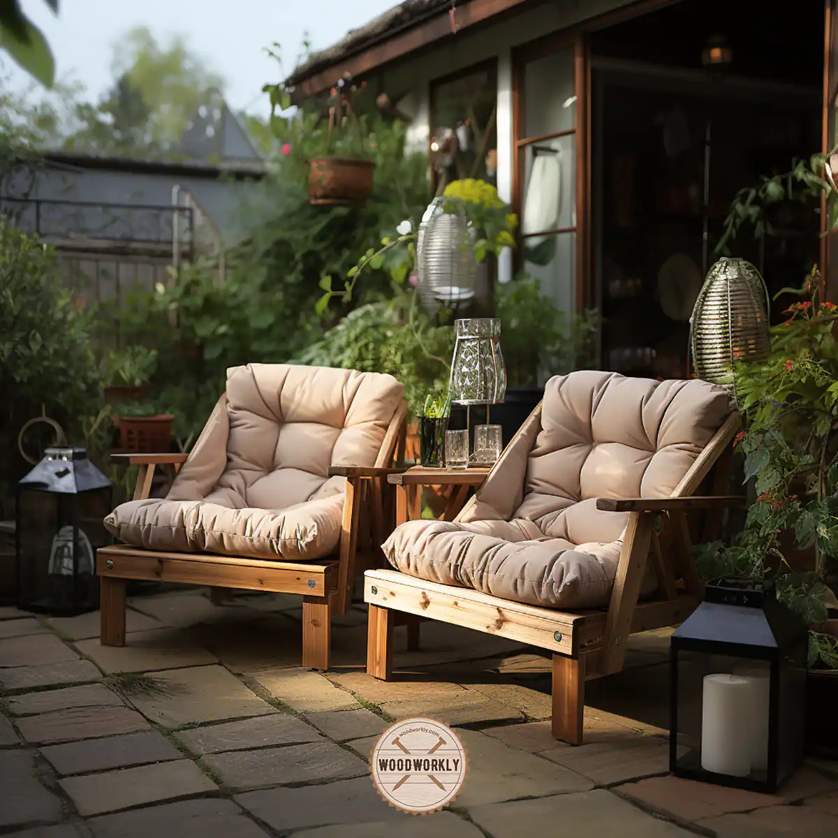 Pine wood outdoor furniture