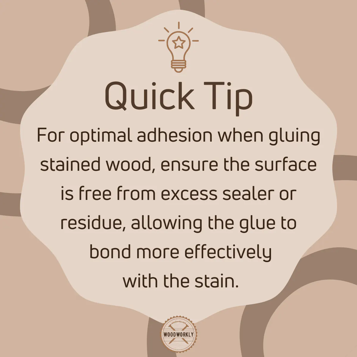 Tip for Gluing stained wood