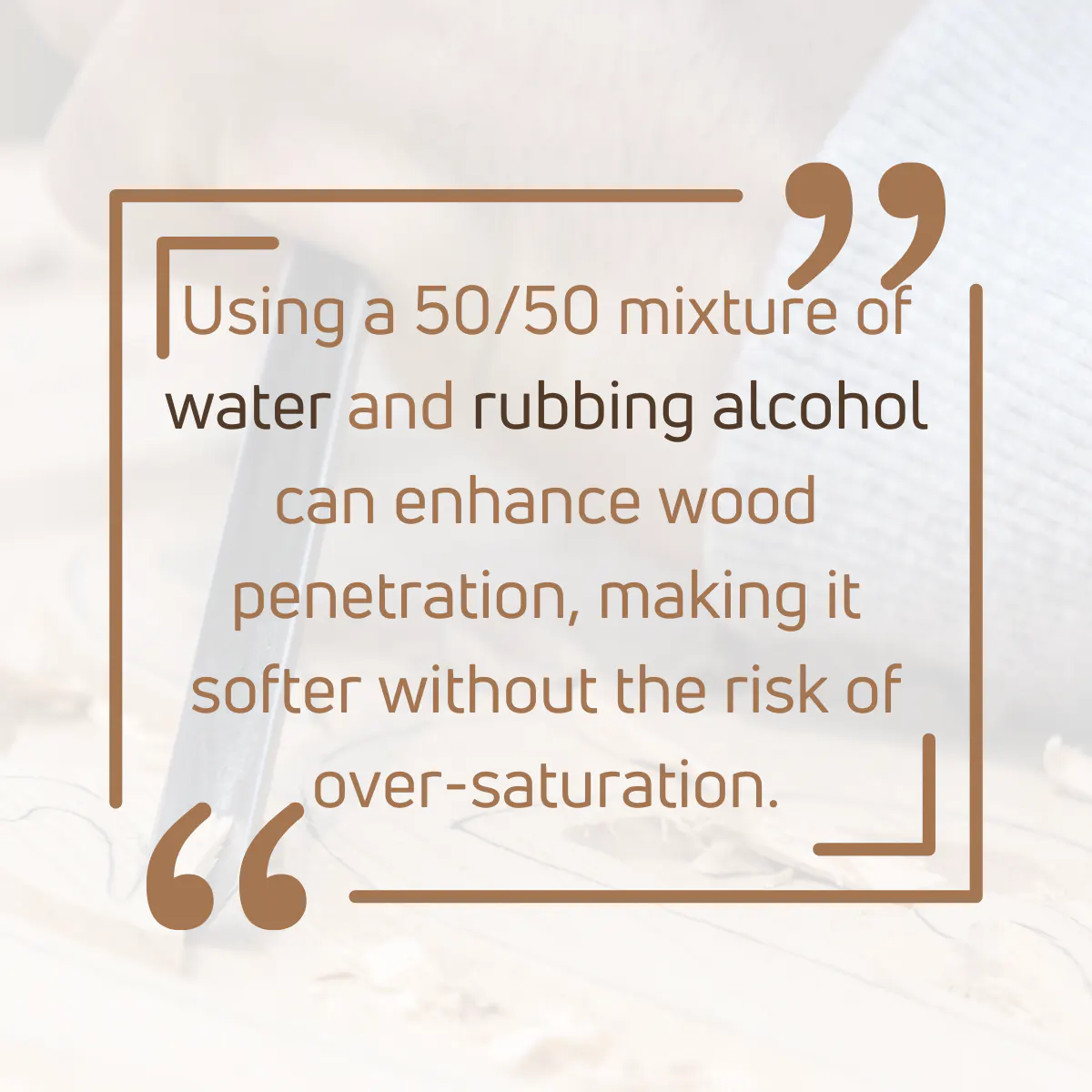 Tip for Softening Wood