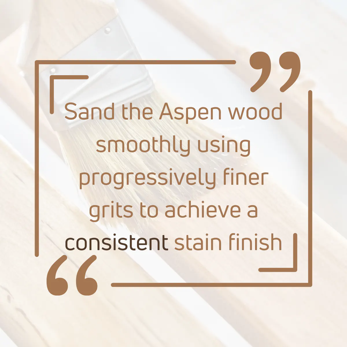 Tip for staining aspen