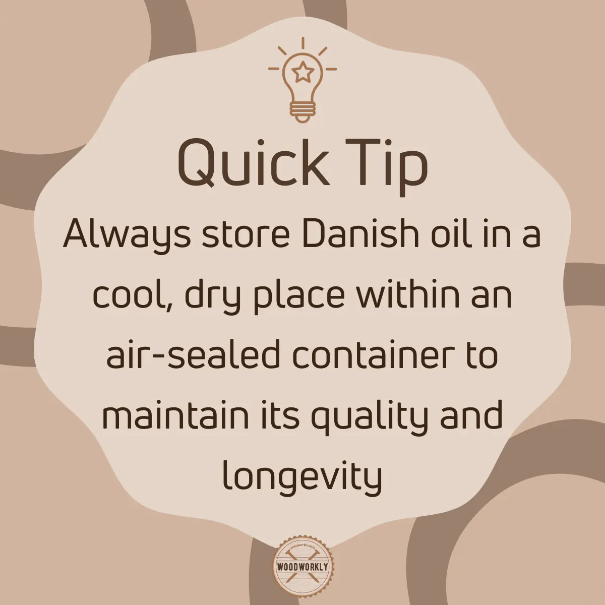 Tip for storing Danish oil