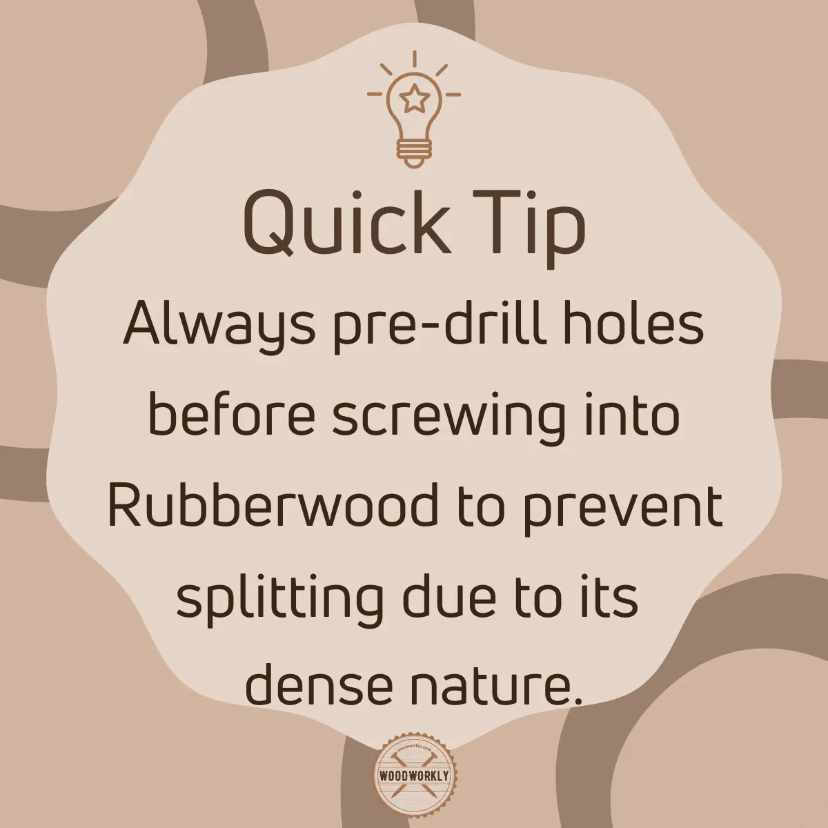 Tip for working with Rubberwood