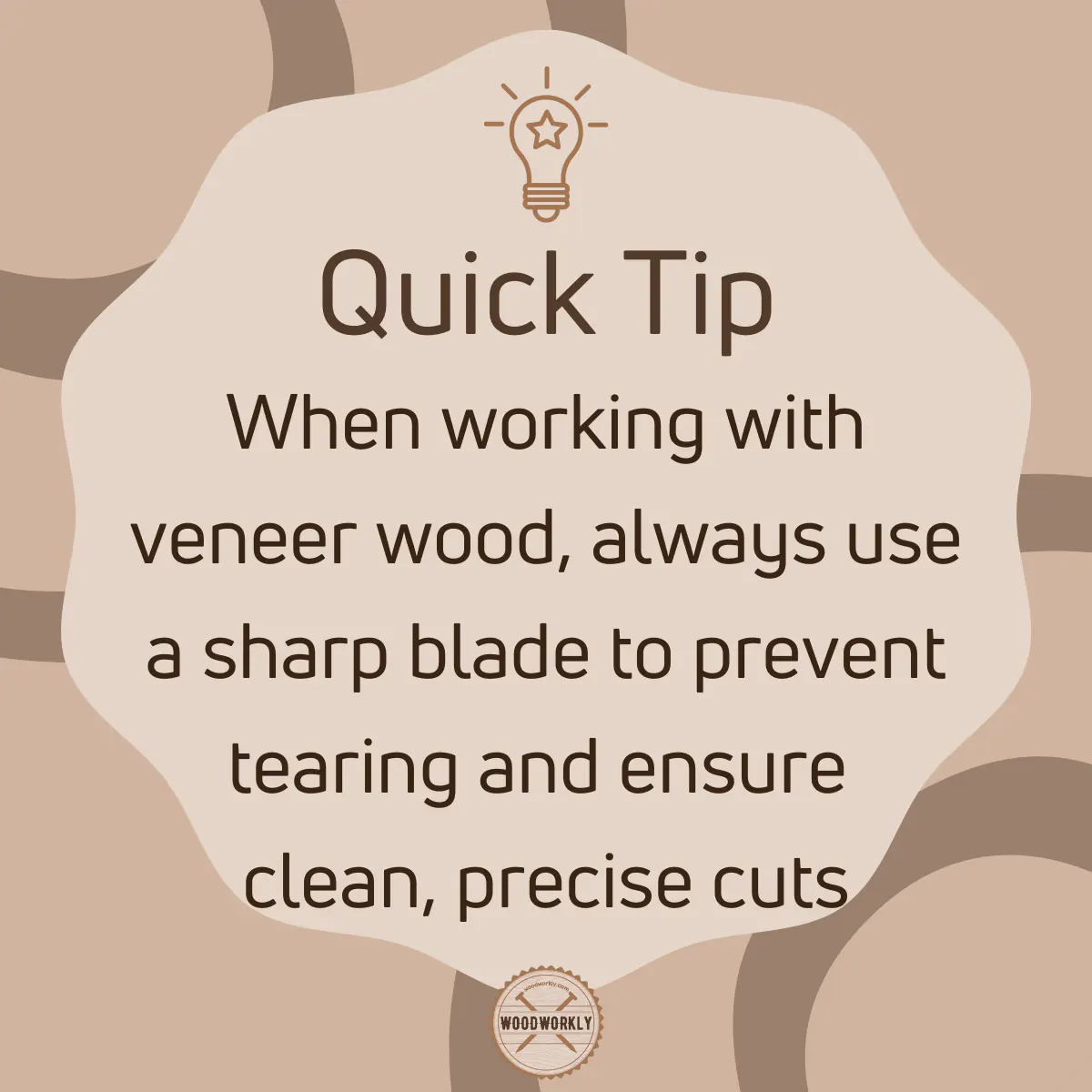 Tip for working with Veneer wood