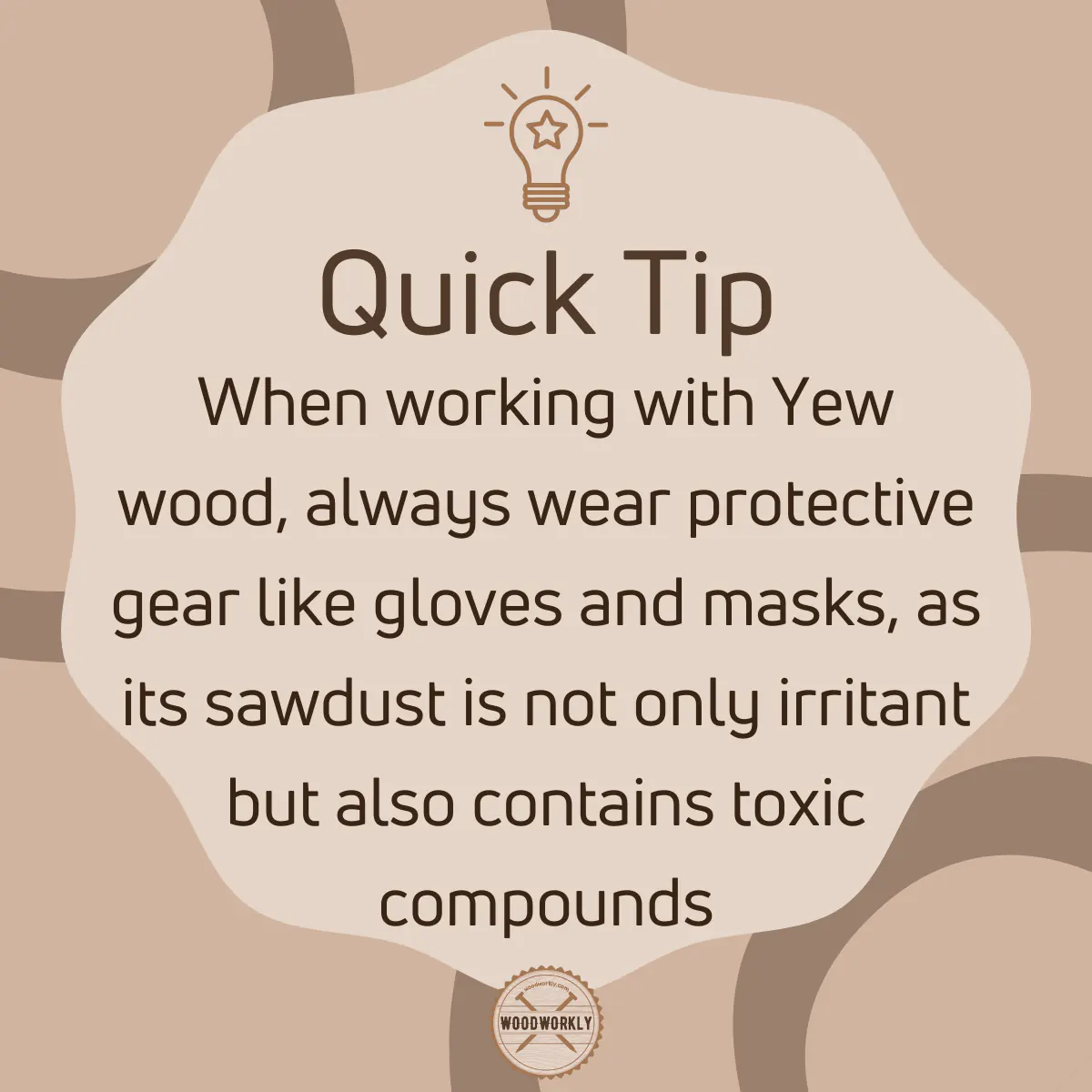 Tip for working with Yew wood