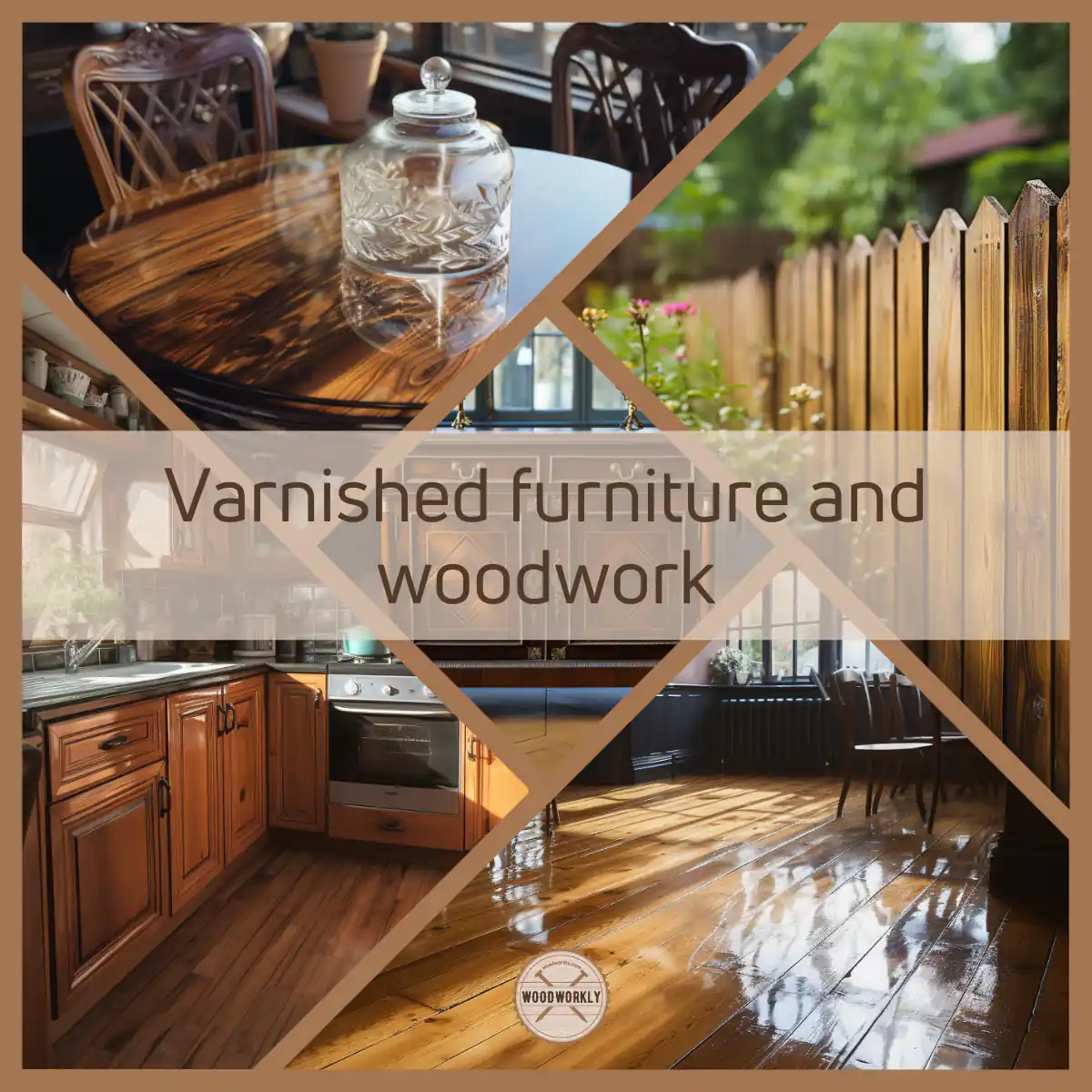 Varnished furniture and woodwork