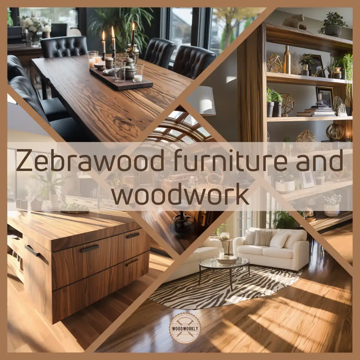 Zebrawood furniture and woodwork
