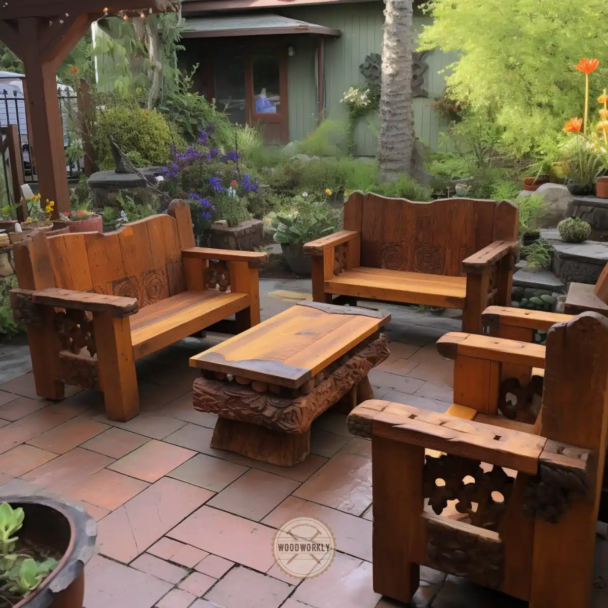 patio furniture made with Redwood
