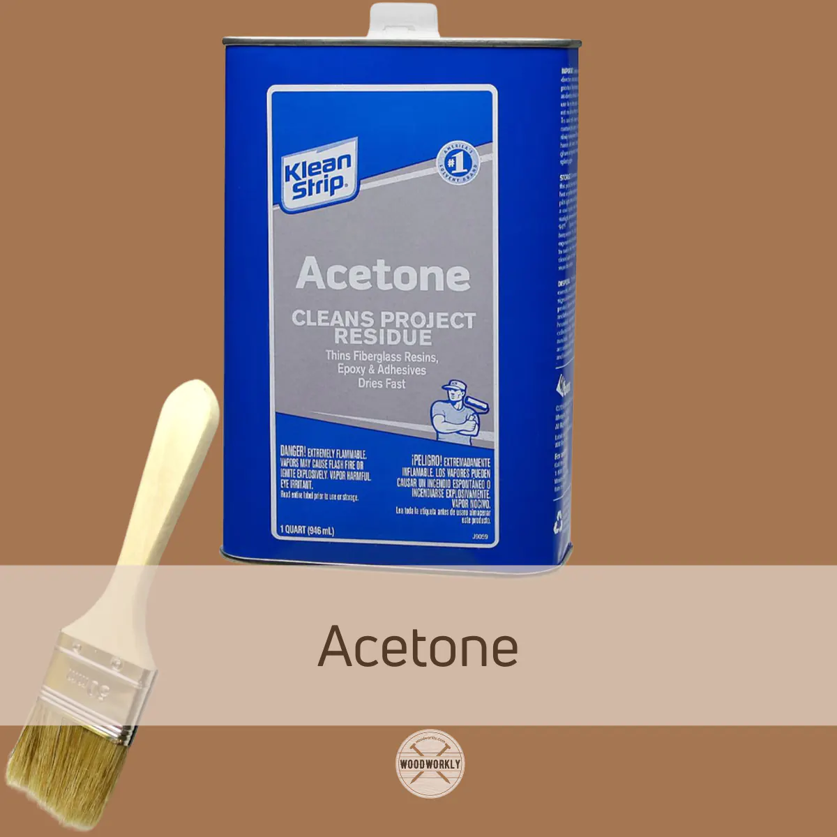 Acetone for cleaning polyurethen brush