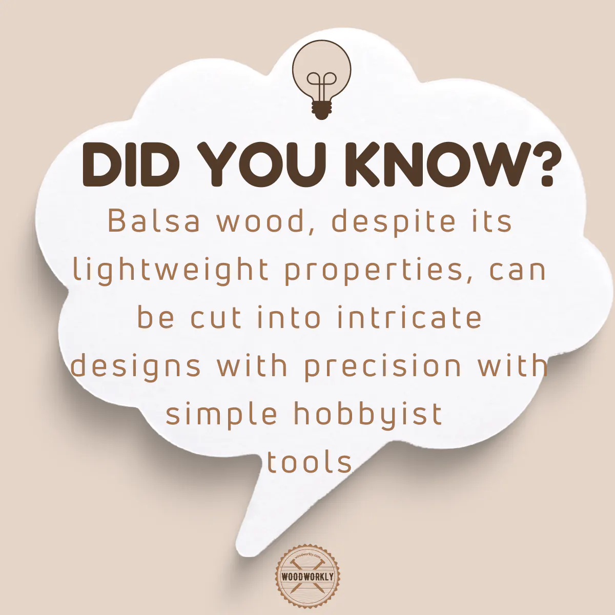 Did you know fact about Cutting Balsa Wood