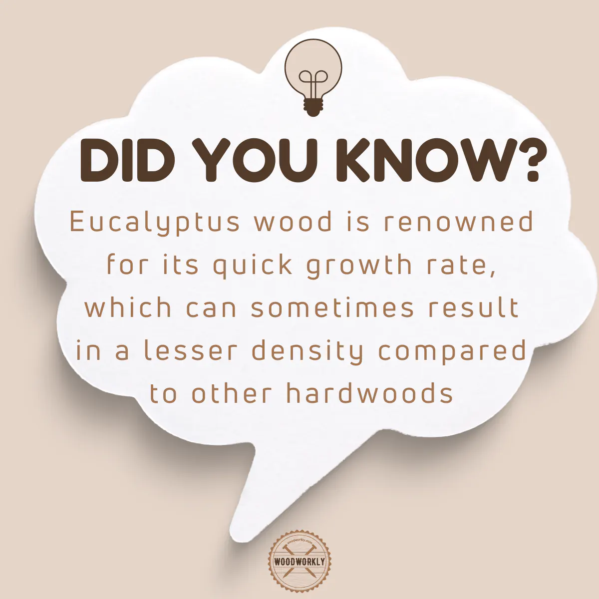 Did you know fact about Eucalyptus wood