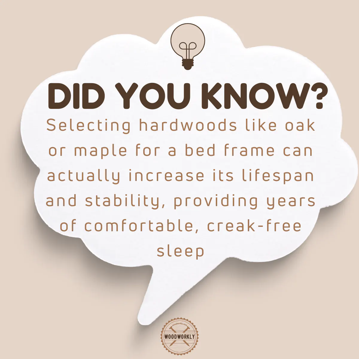 Did you know fact about selecting wood for bed frames