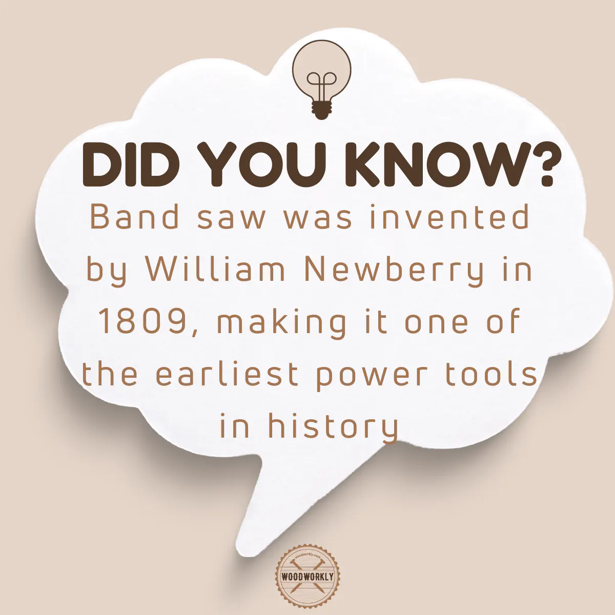 Did you know fact about the band saw
