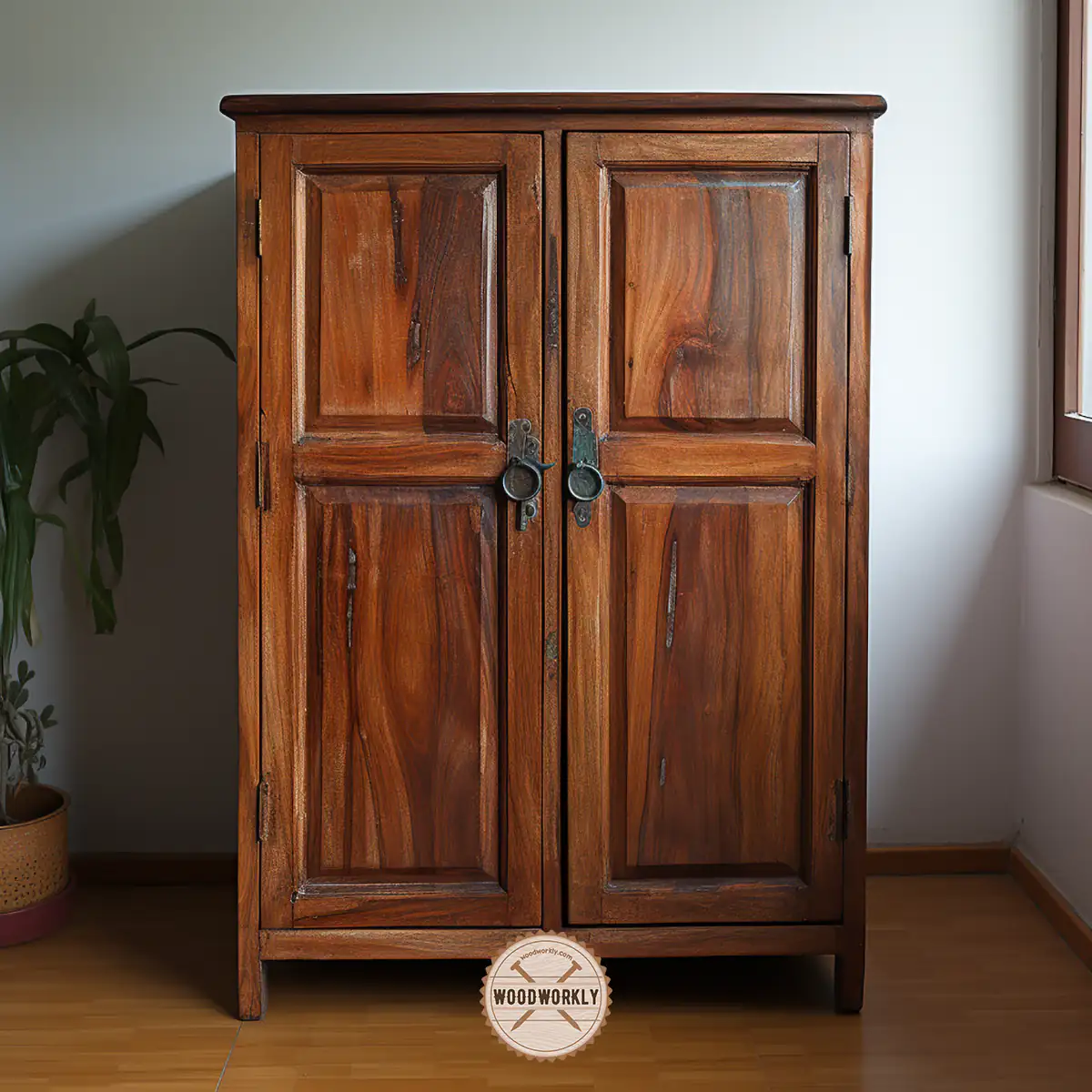 Eucalyptus wood cupboard