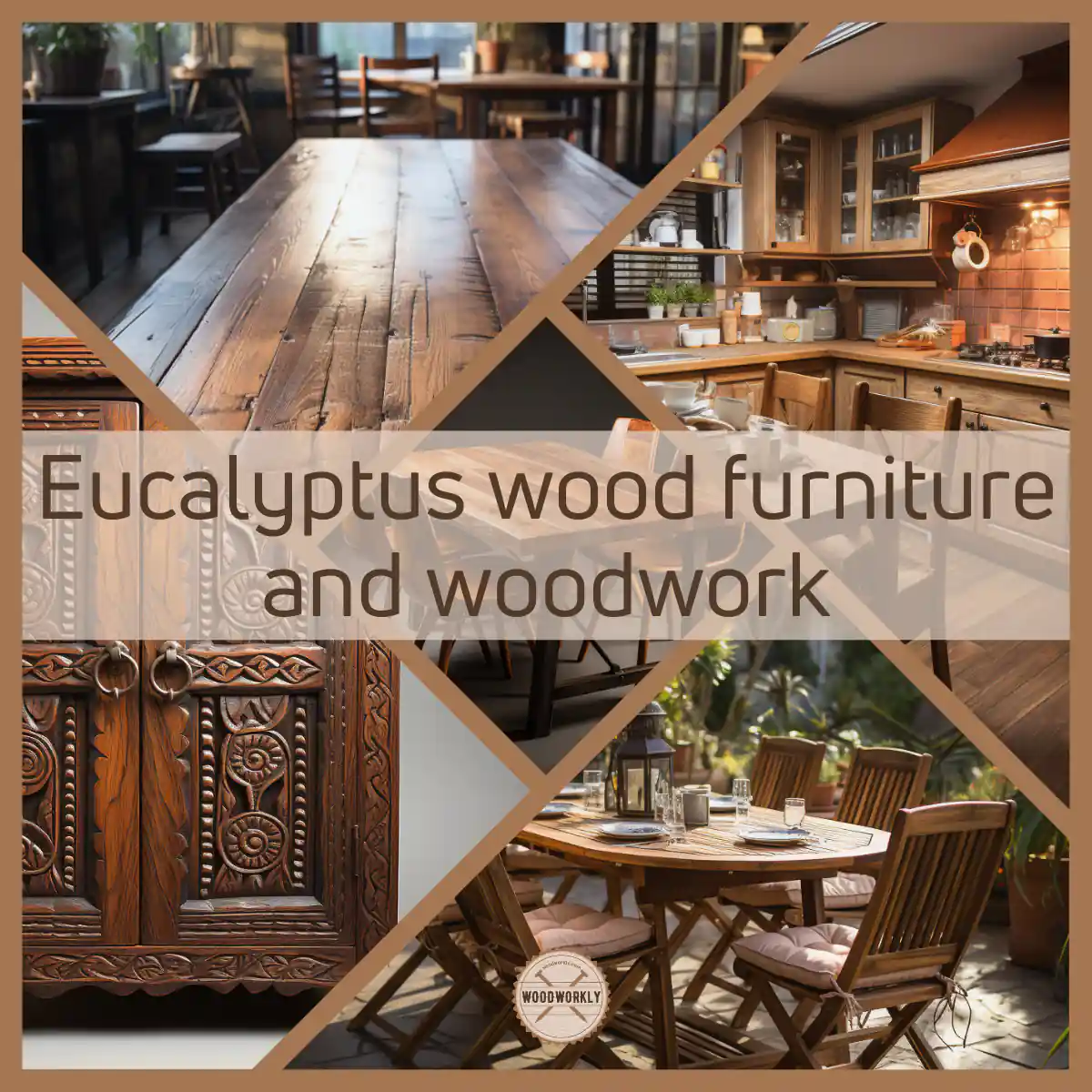 Eucalyptus wood furniture and woodwork