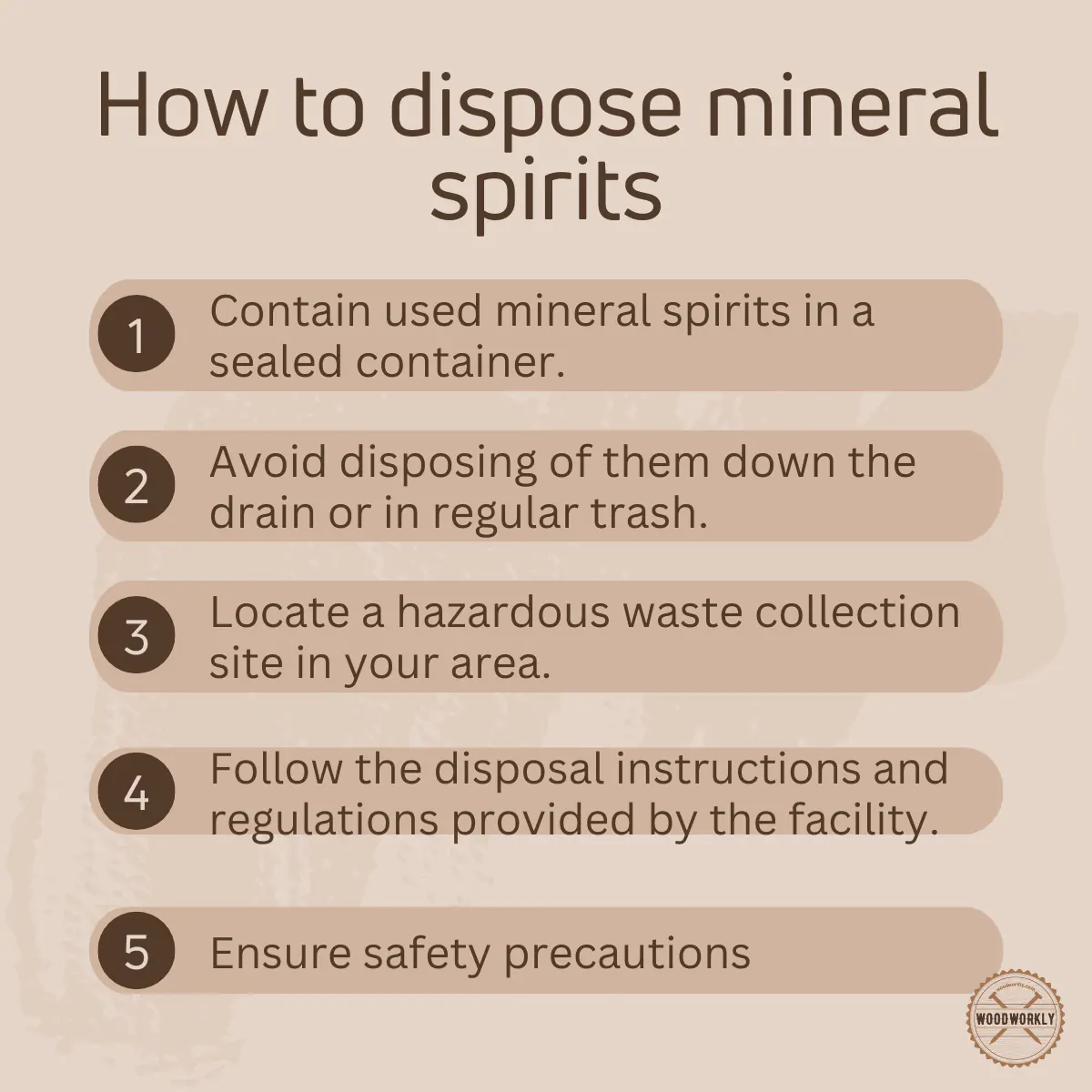 How to dispose mineral spirits