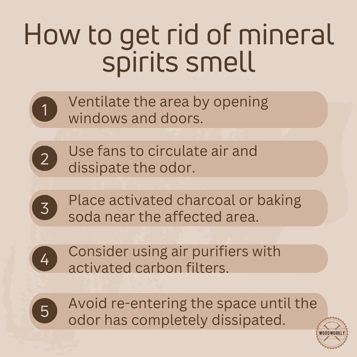 How to get rid of mineral spirits smell