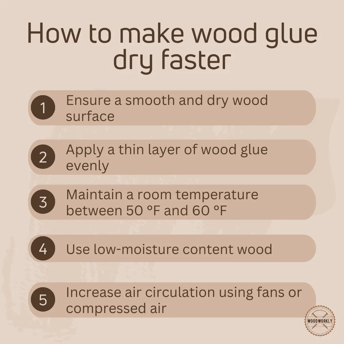 How to make wood glue dry faster