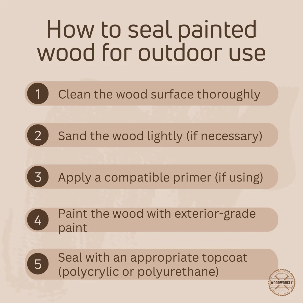 How to seal painted wood for outdoor use