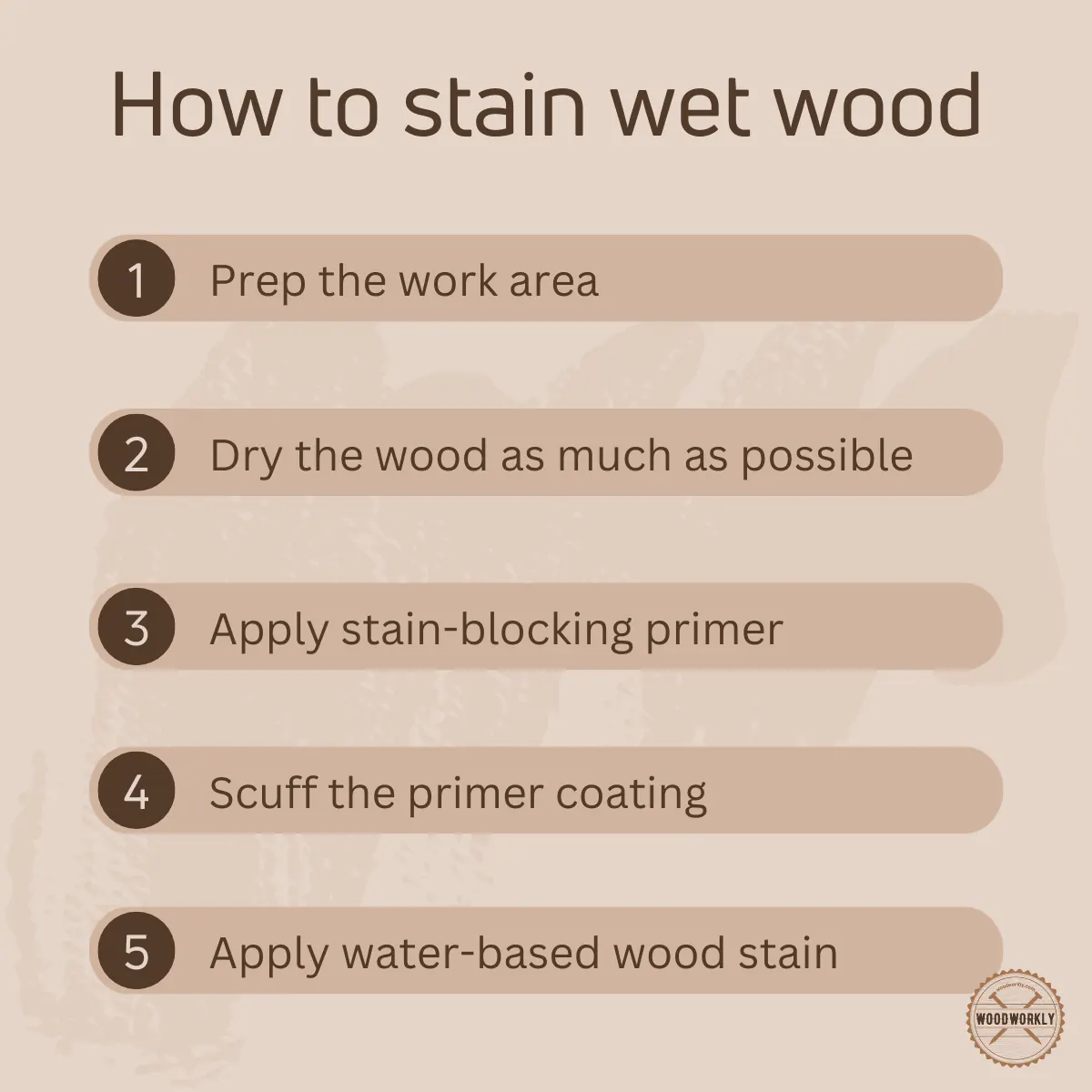 How to stain wet wood
