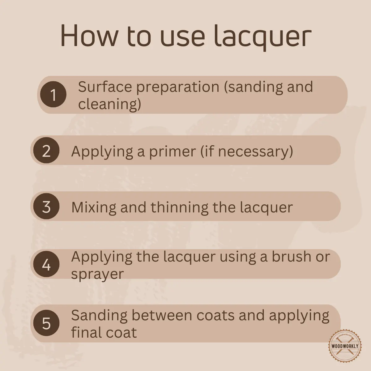 How to use lacquer