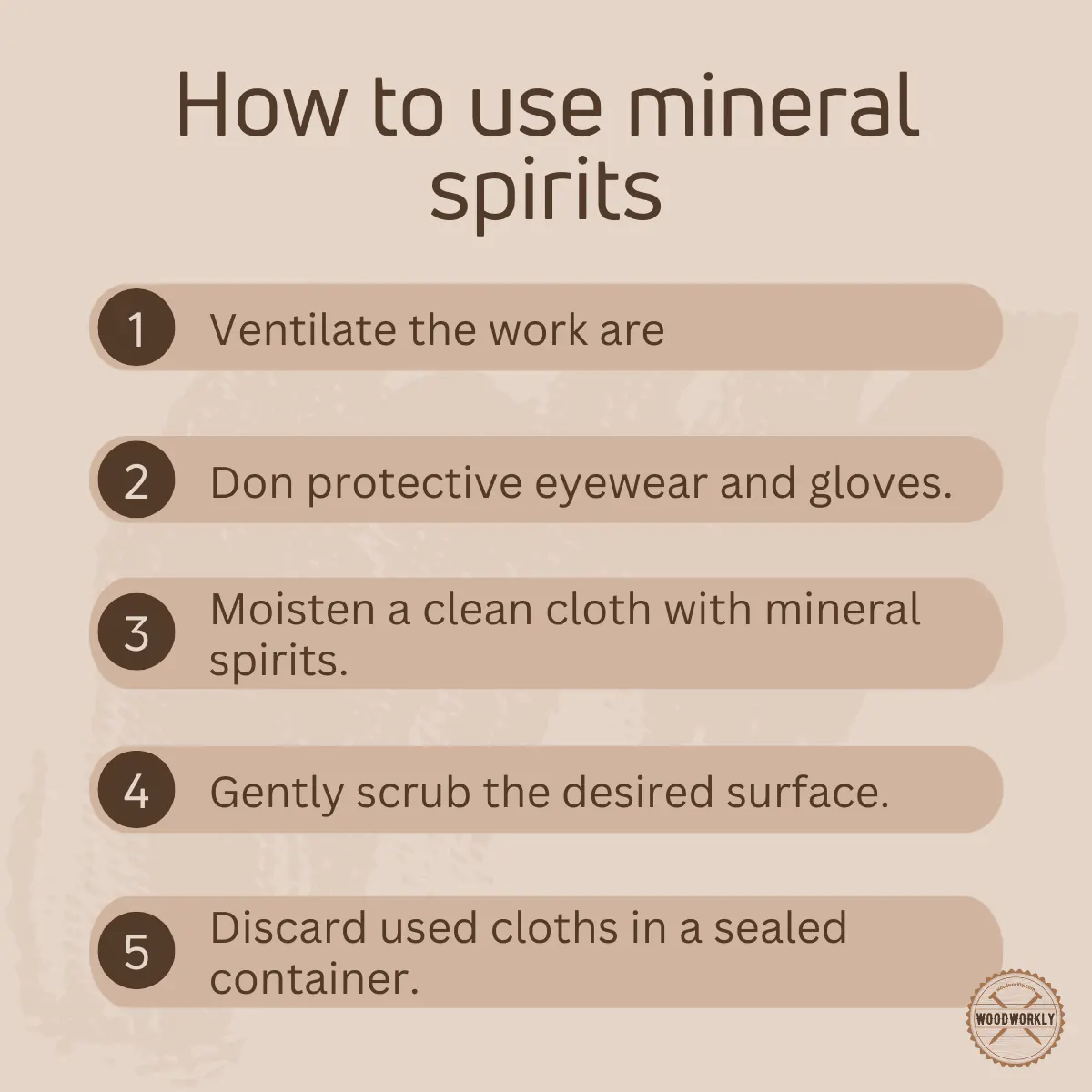How to use mineral spirits