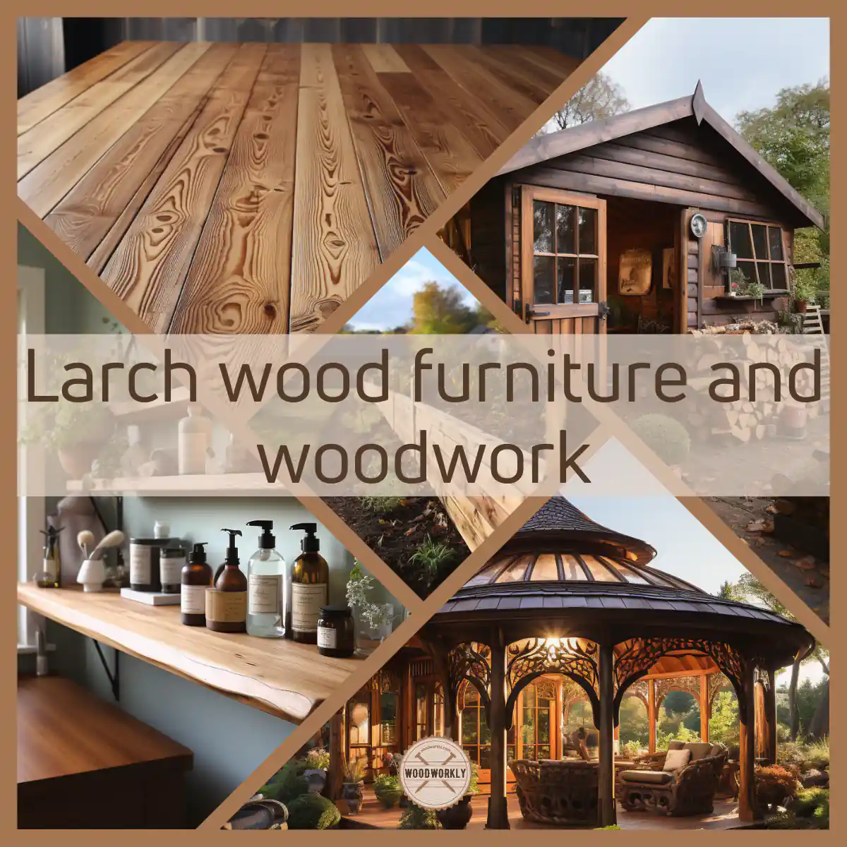 Larch wood furniture and woodwork