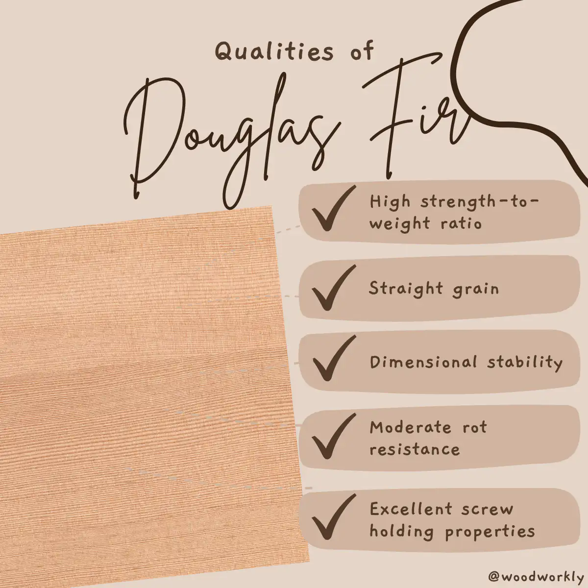 Qualities of Douglas Fir wood important when making a bed frame