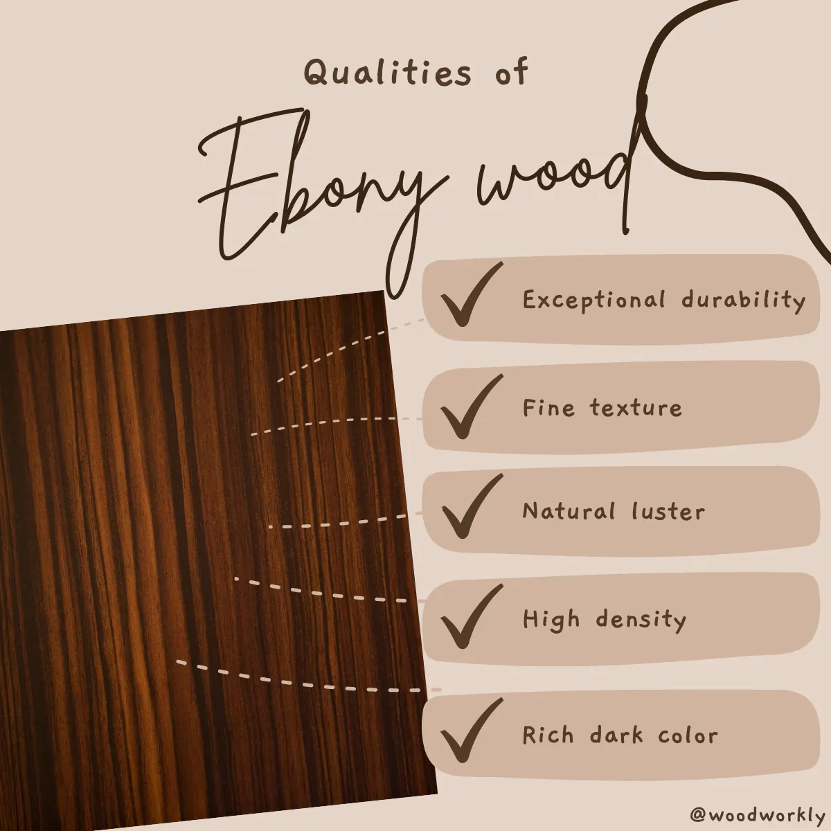 Qualities of Ebony wood important when making a bed frame