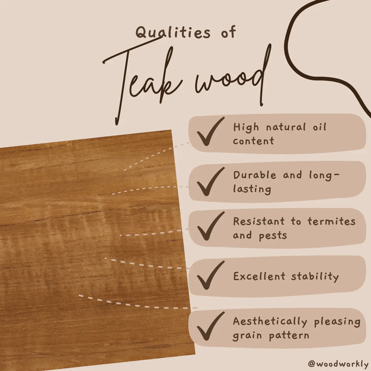Qualities of Teak wood important when making a bed frame
