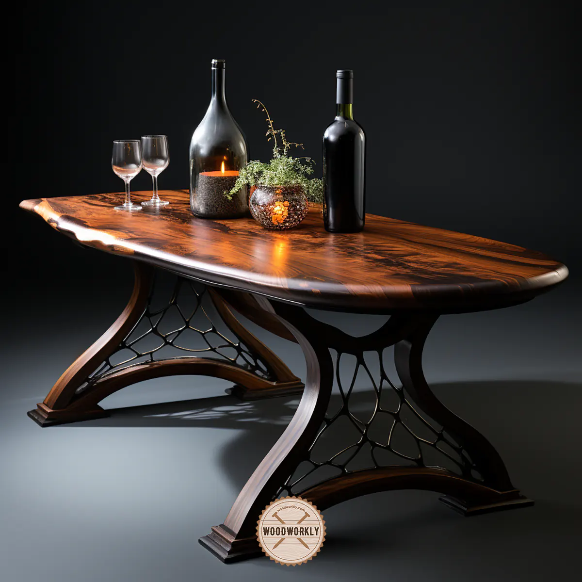 Sweetgum wood dining table