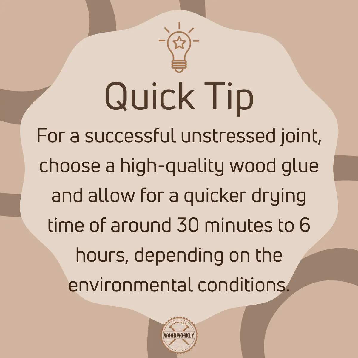 Tip for making an unstressed joint