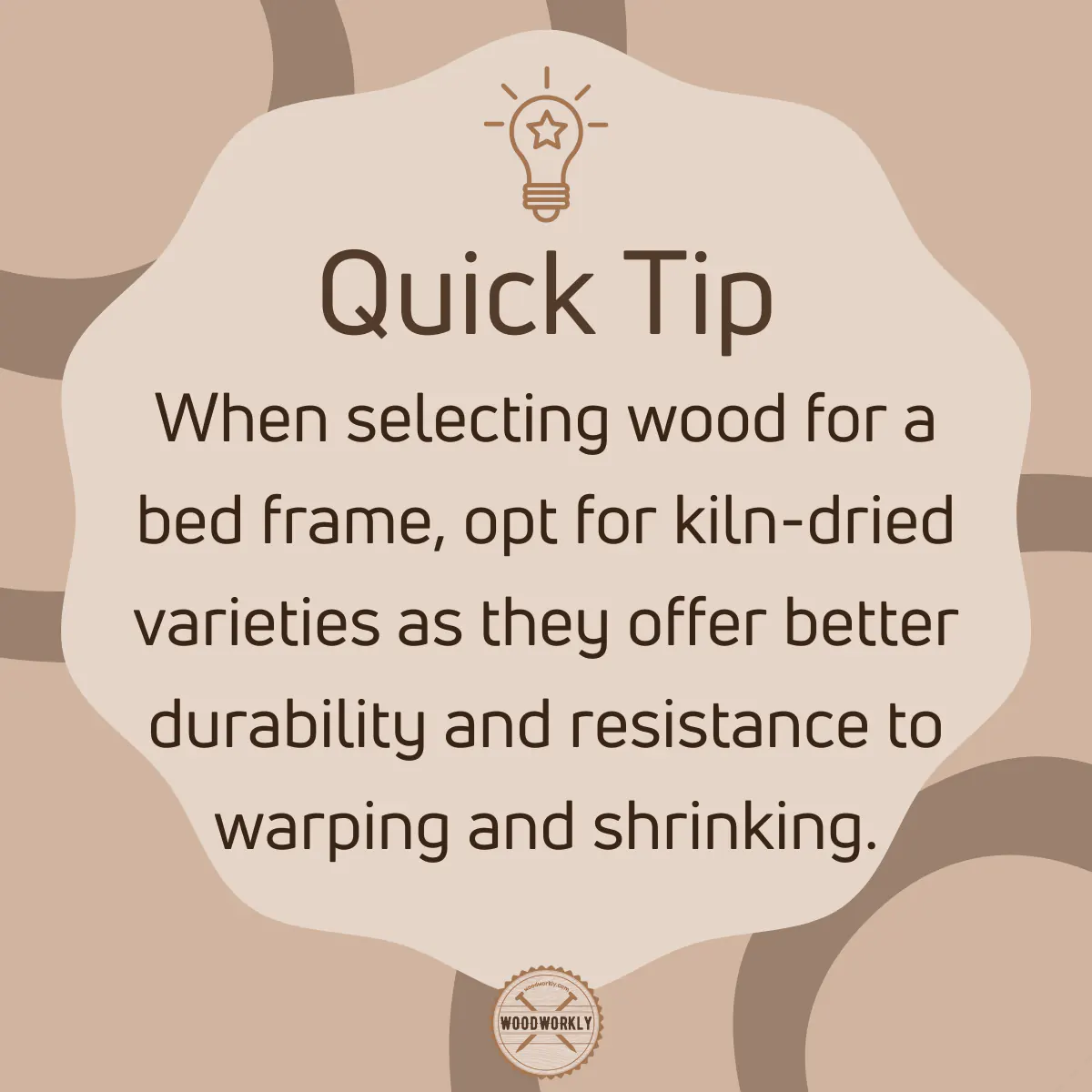 Tip for selecting wood for bed frame