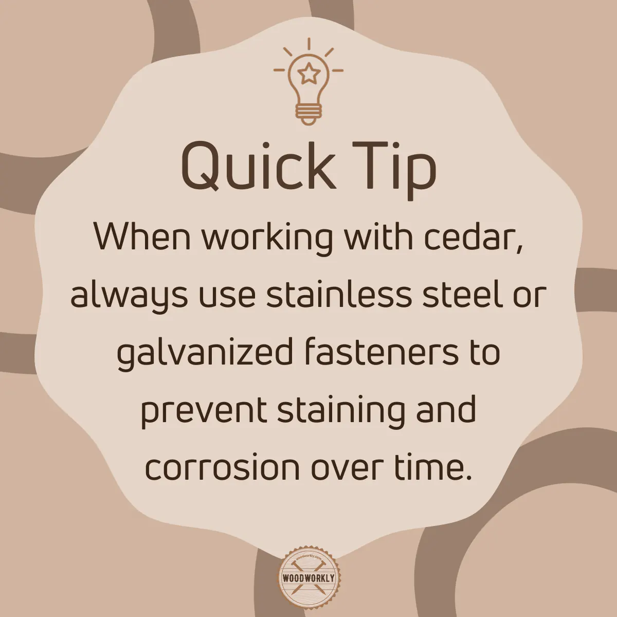 Tip for working with Cedar