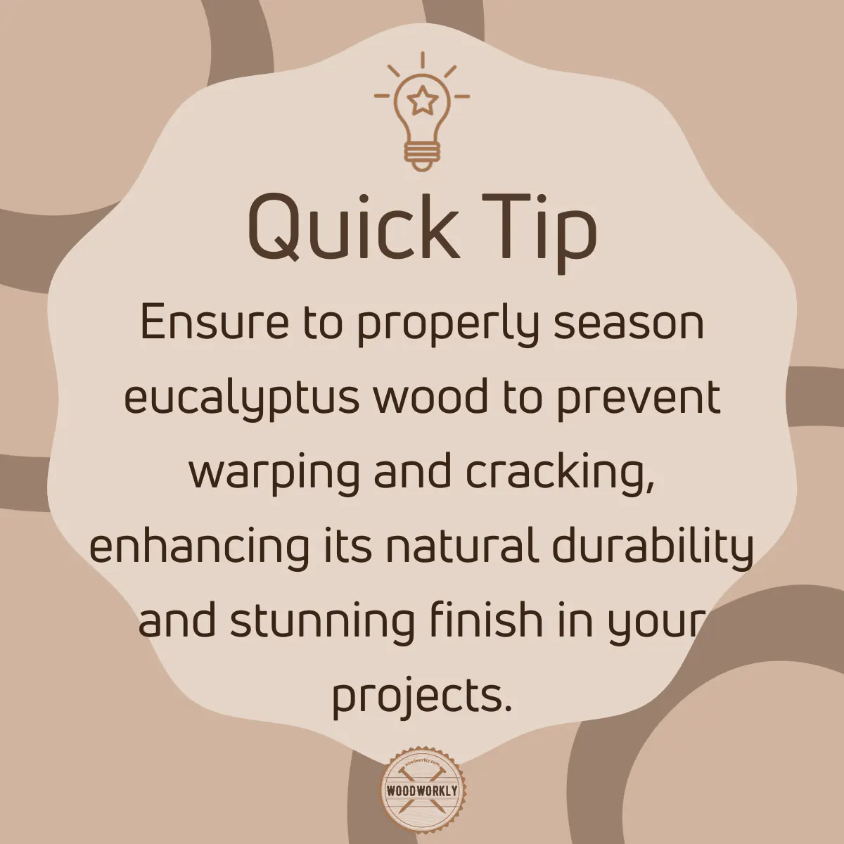 Tip for working with eucalyptus wood
