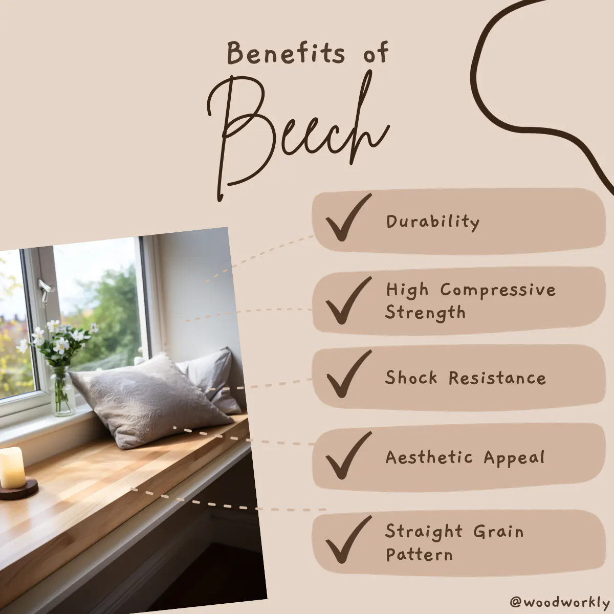 Benefits of beech as a window sill replacement wood