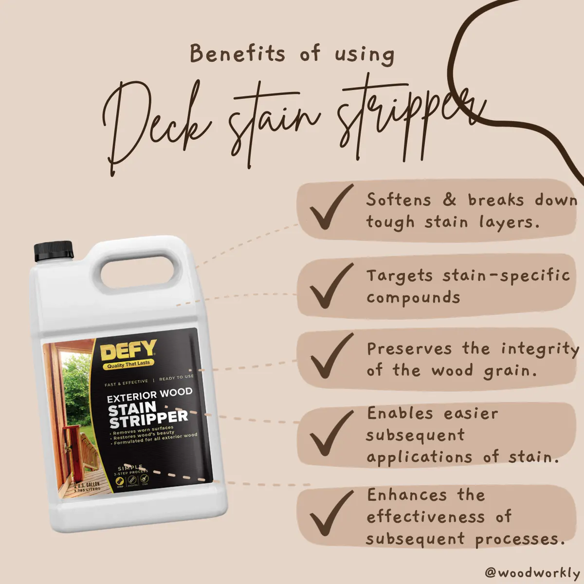 Benefits of using deck stain stripper to remove solid stains on wood deck