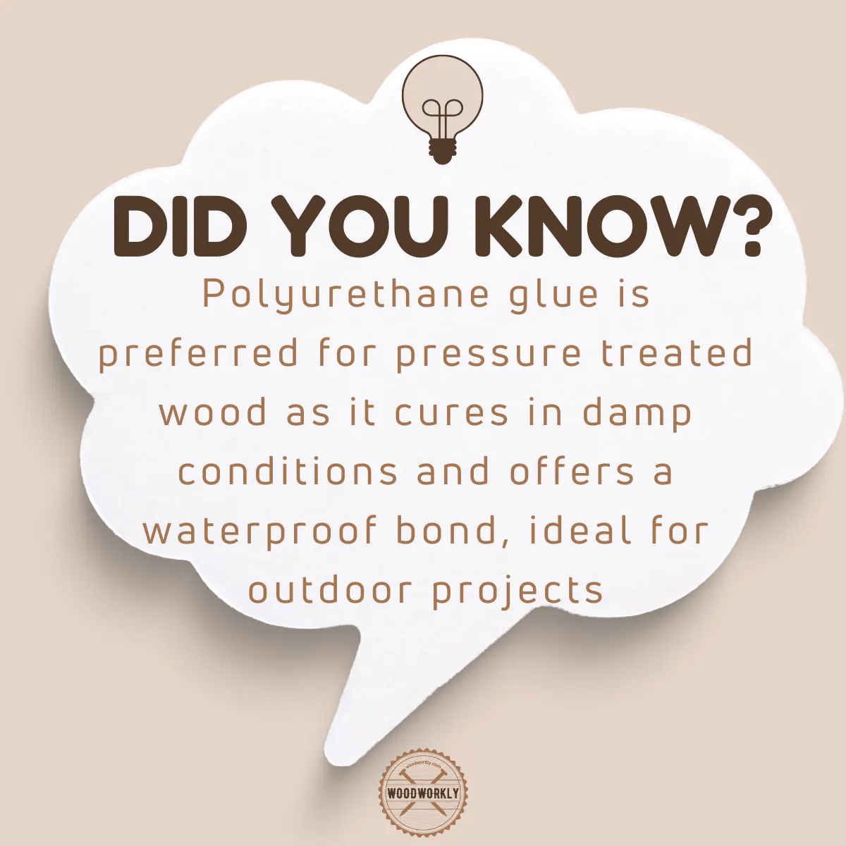 Did you know fact about gluing pressure treated wood