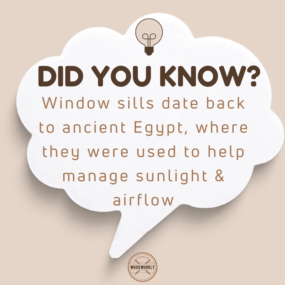 Did you know fact about window sills