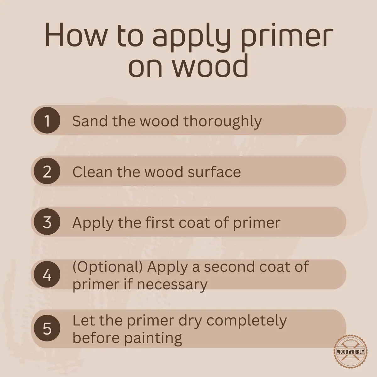How to apply primer on wood