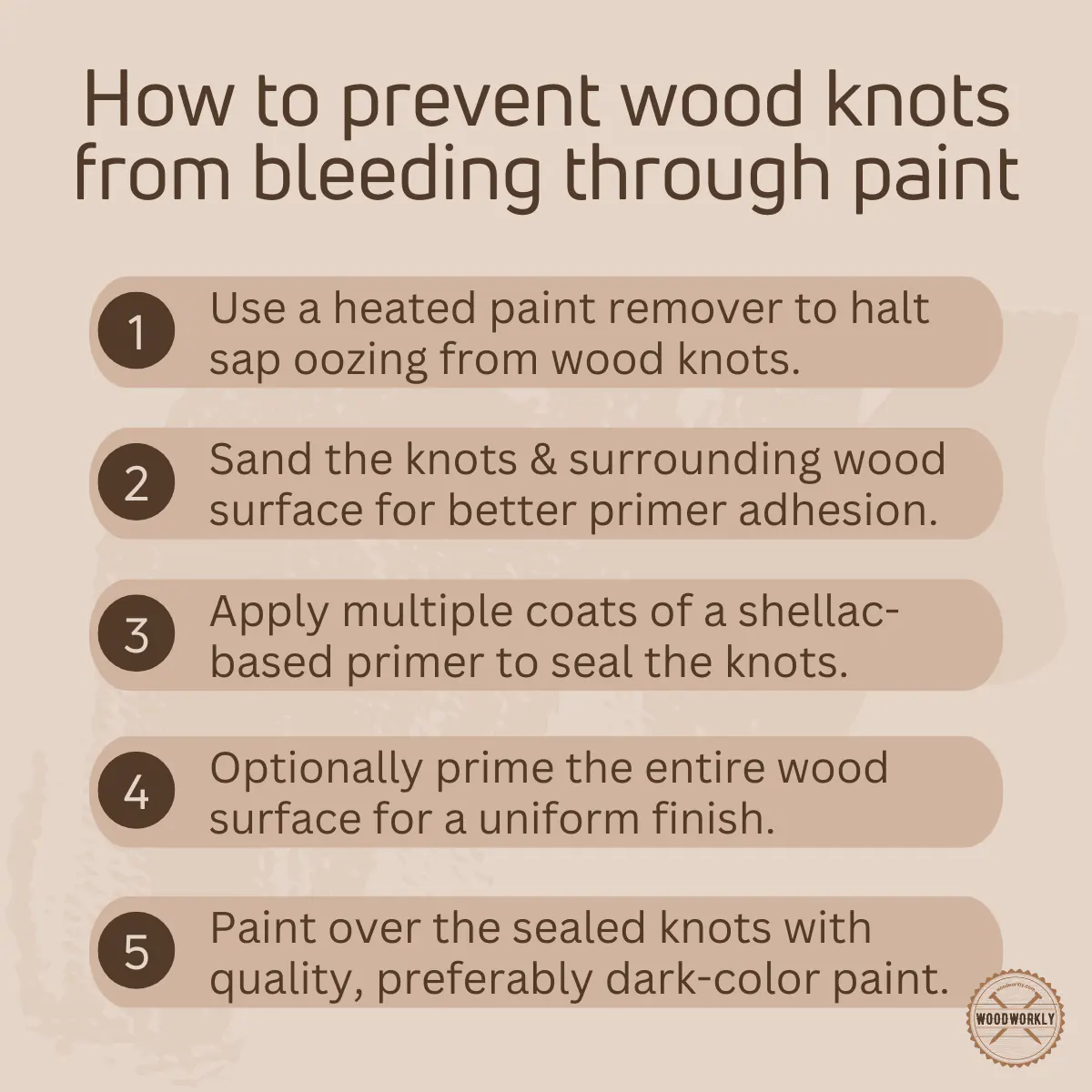 How to prevent wood knots from bleeding through paint