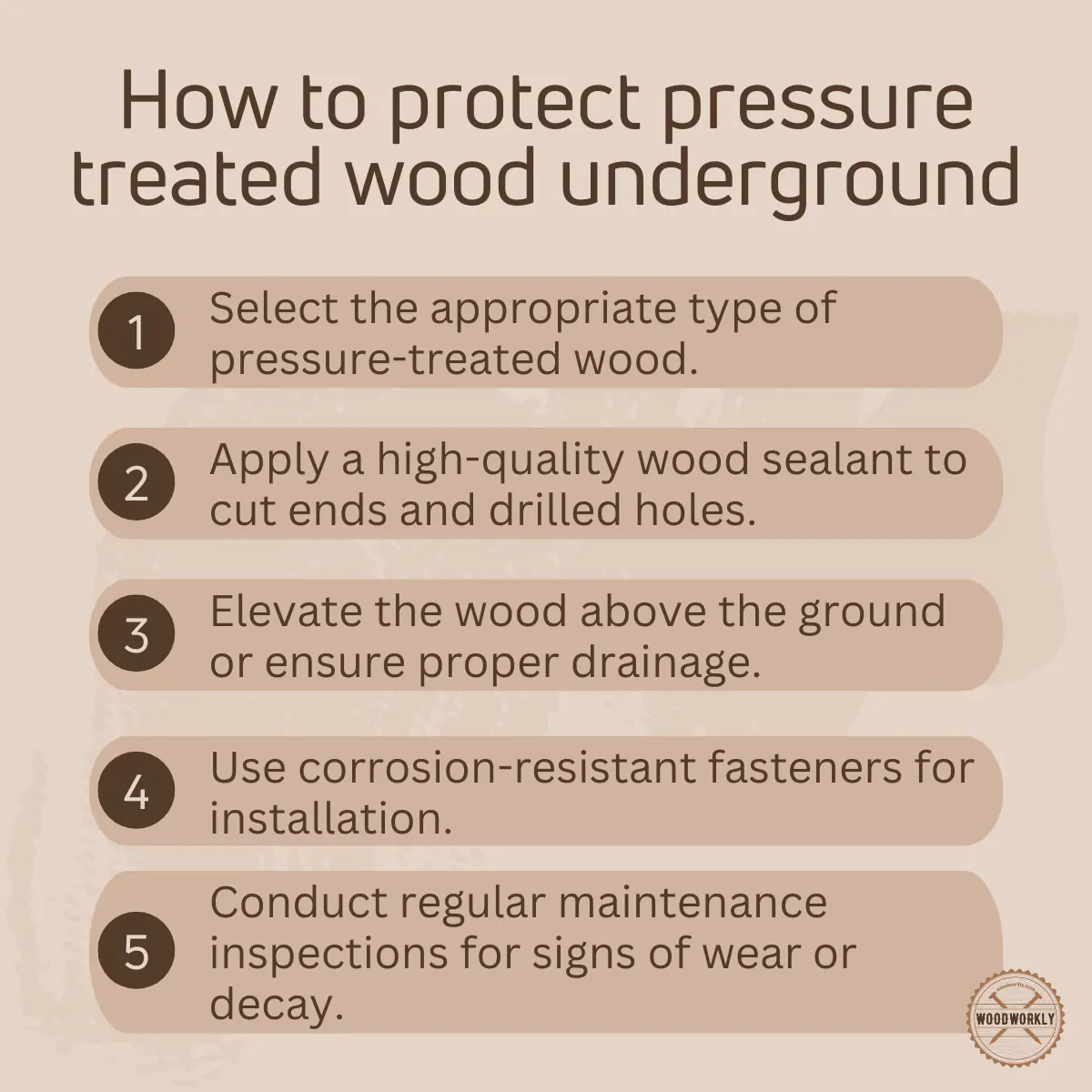 How to protect pressure treated wood underground