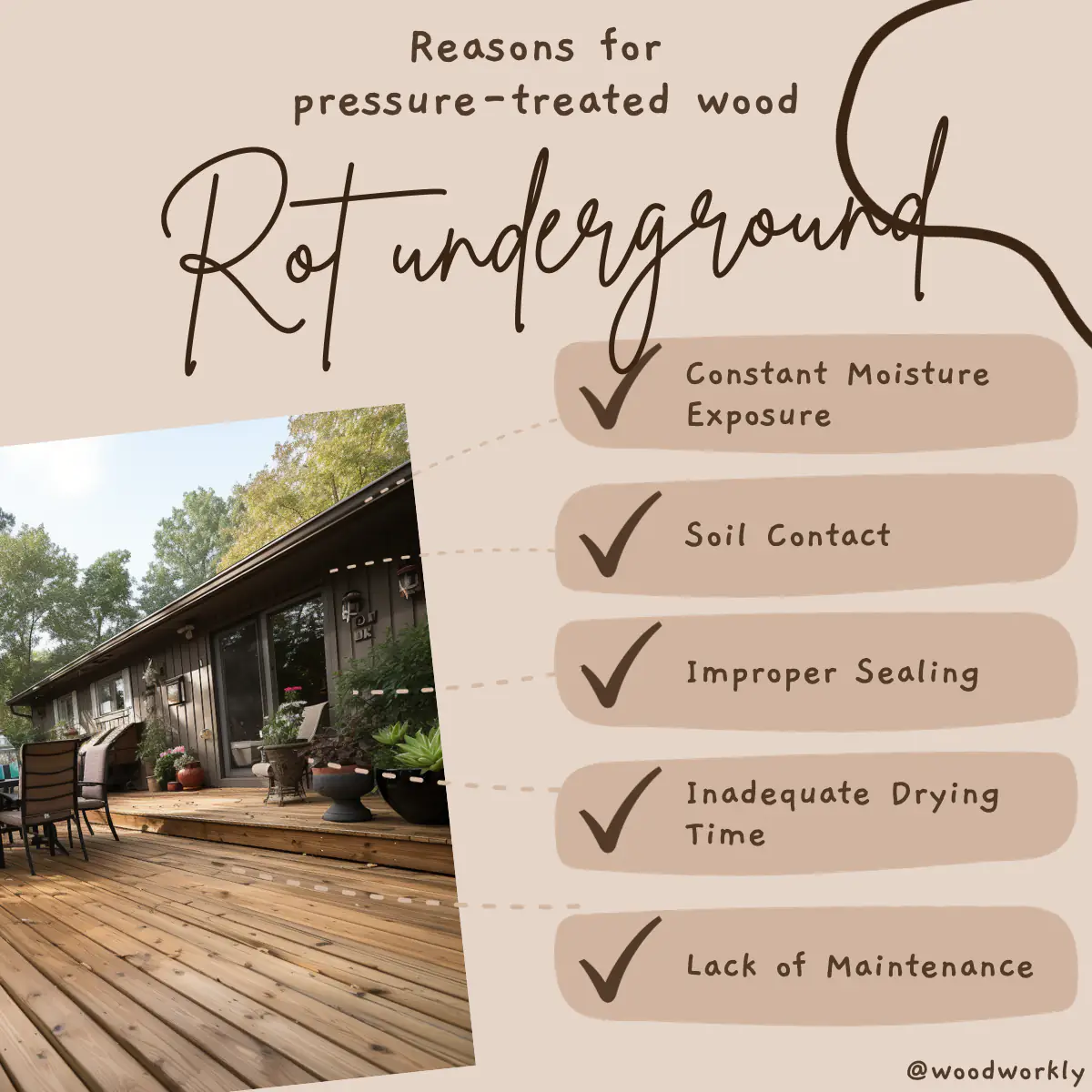 Reasons for pressure-treated wood rot underground